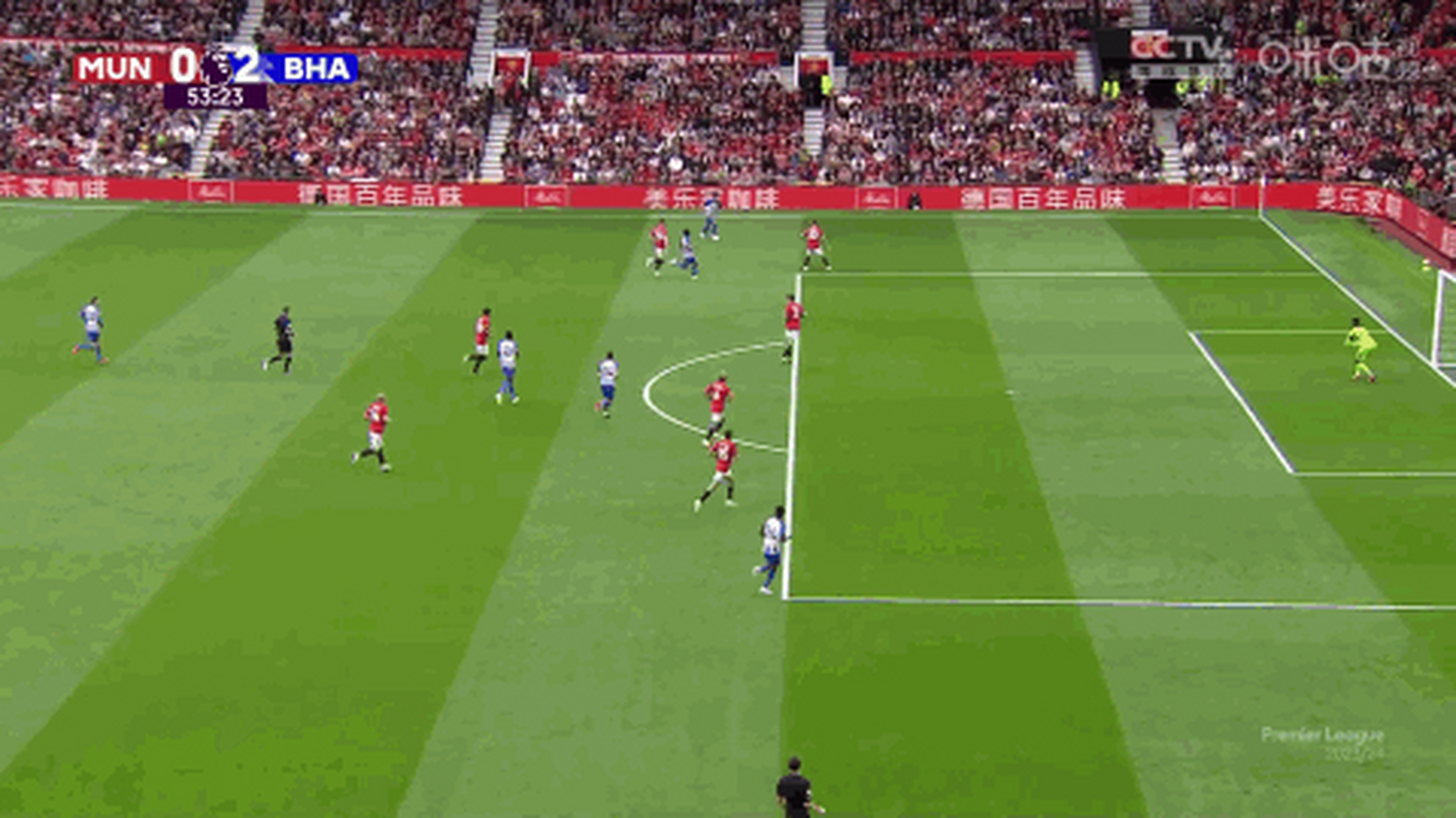 曼联主场憾负布莱顿,遗憾失去领先优势 曼联主场憾负布莱顿,遗憾失去领先优势